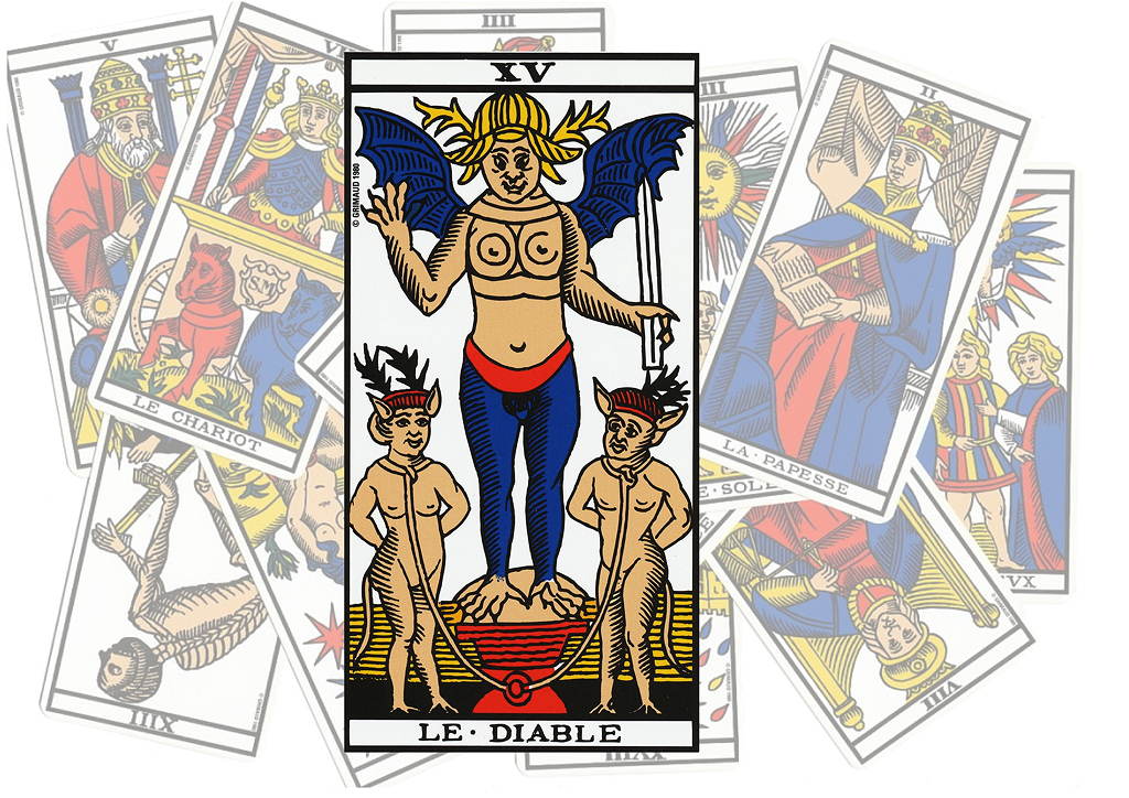 tarot le mat et le diable