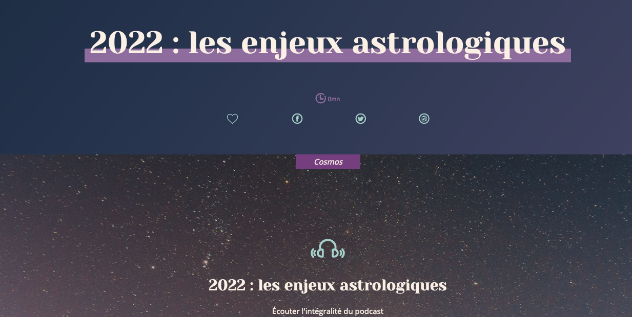 2022 : les enjeux astrologiques